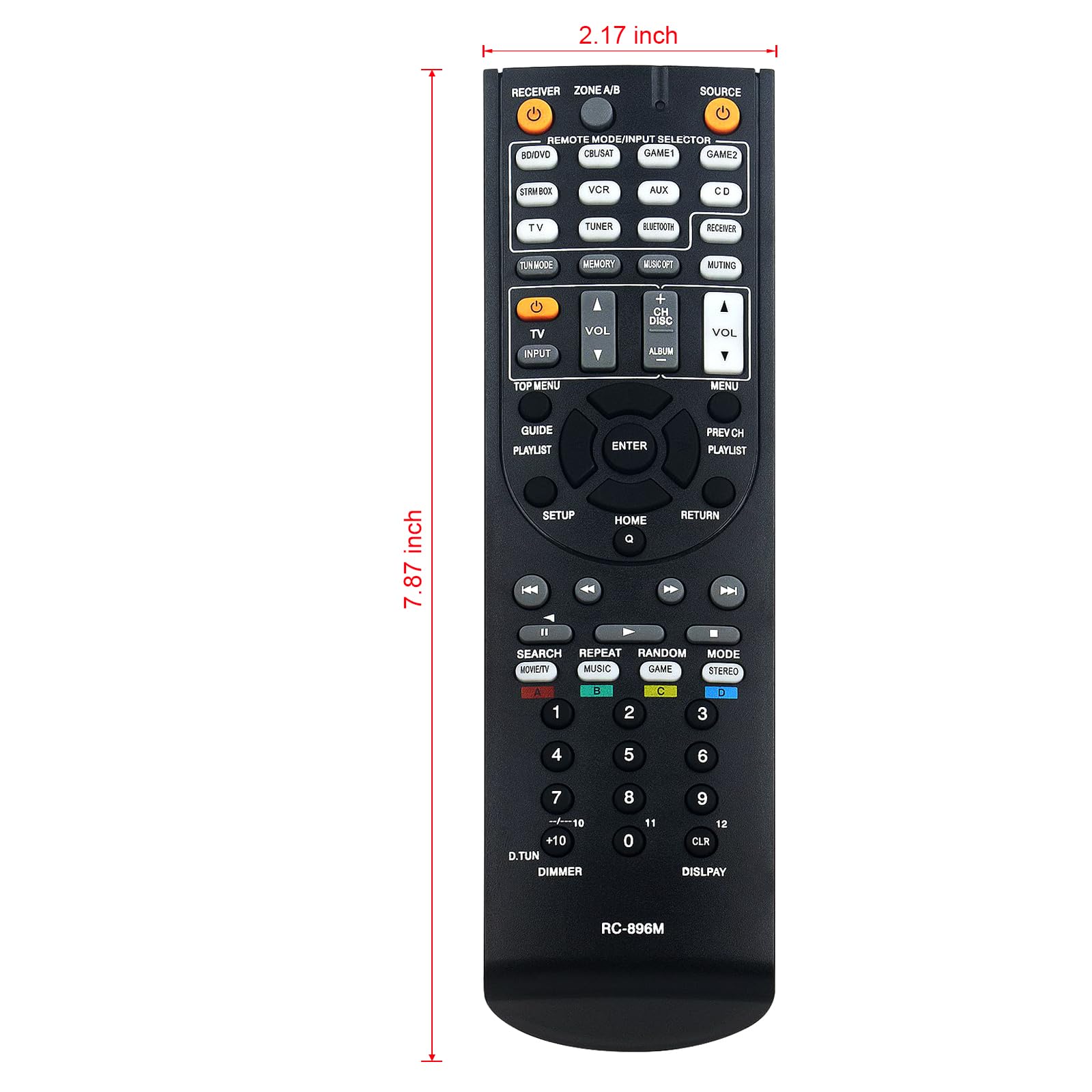 Amazon.com: RC-896M Replaced Remote Control fit for Onkyo AV